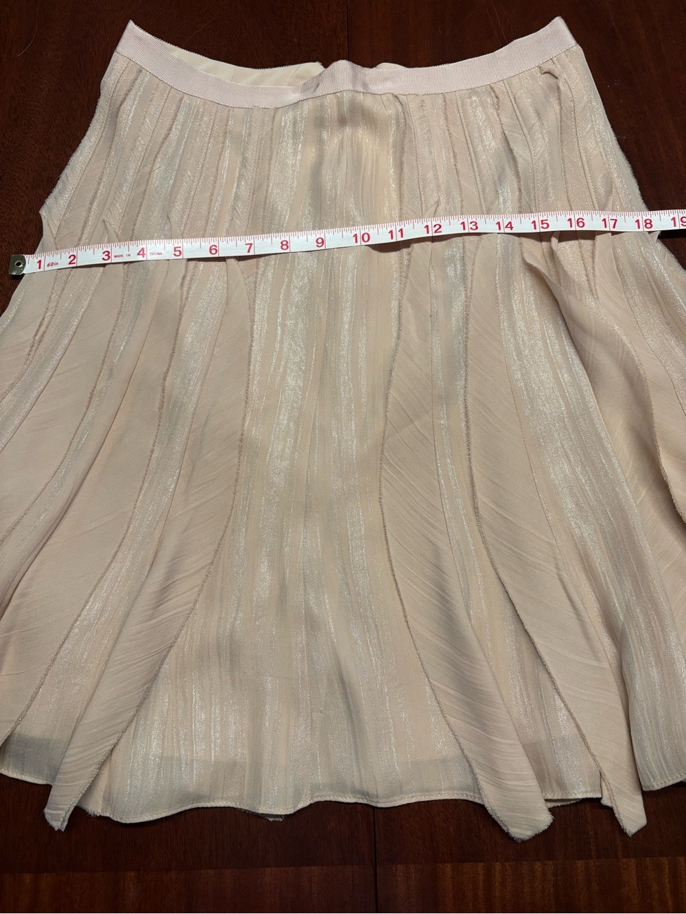 Ann Taylor Silk Skirt in Champagne Color - Petite - Picture 6 of 7